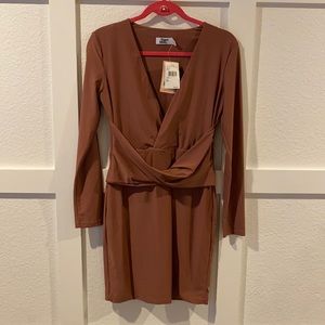 Tiger mist long sleeve mauve dress